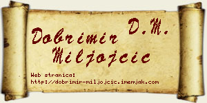 Dobrimir Miljojčić vizit kartica